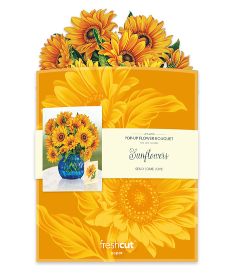 Sunflower Vase Popup Fresh Cut Paper Card