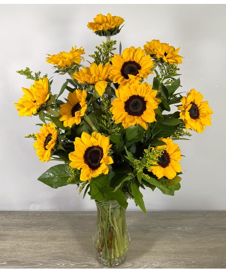 One Dozen Sunflowers