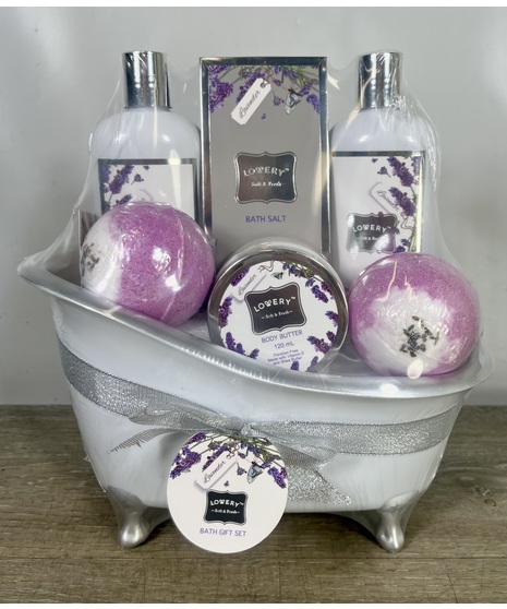 Lavender Bath Tub Gift Set