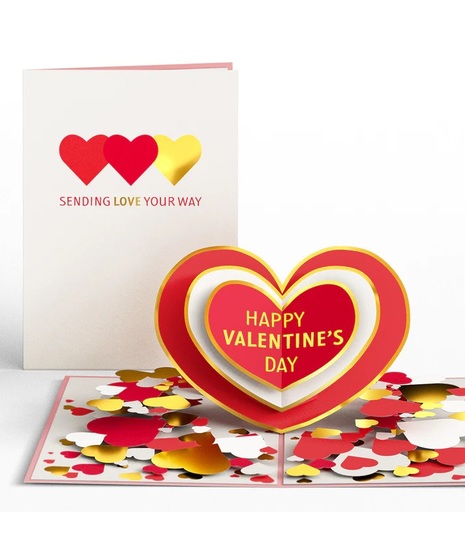 Sending Love Valentine's Day Pop-up Greeting Card