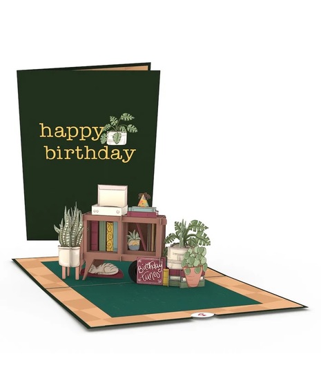 Birthday Houseplants Pop-up Greeting Card