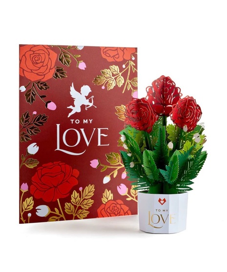 To My Love Card with Pop-UP Mini Bouquet